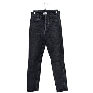 AGOLDE High Rise Skinny Ankle Slim Black Jeans 26 Preowned